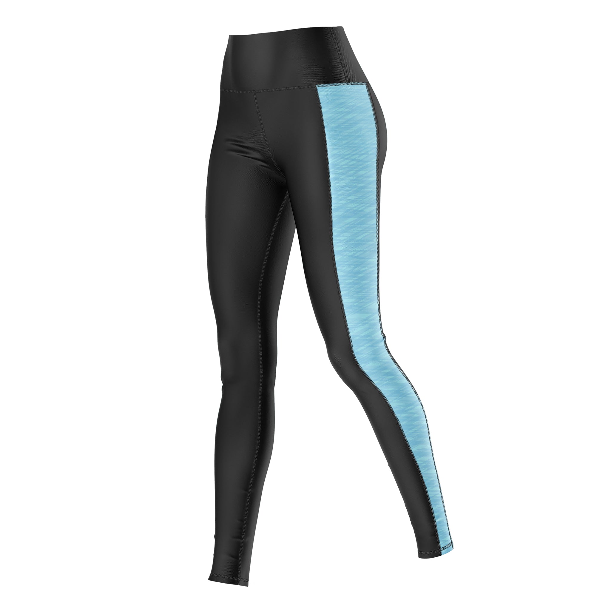 Women's Therma Base Layer Leggings BlackStrap Hatched Teal XS #color_hatched teal