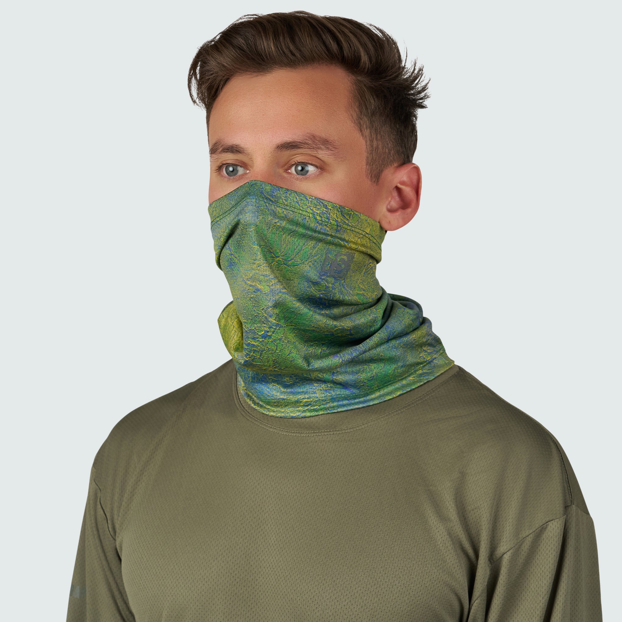 Daily Tube Neck Gaiter | Prints BlackStrap #color_reef-glow