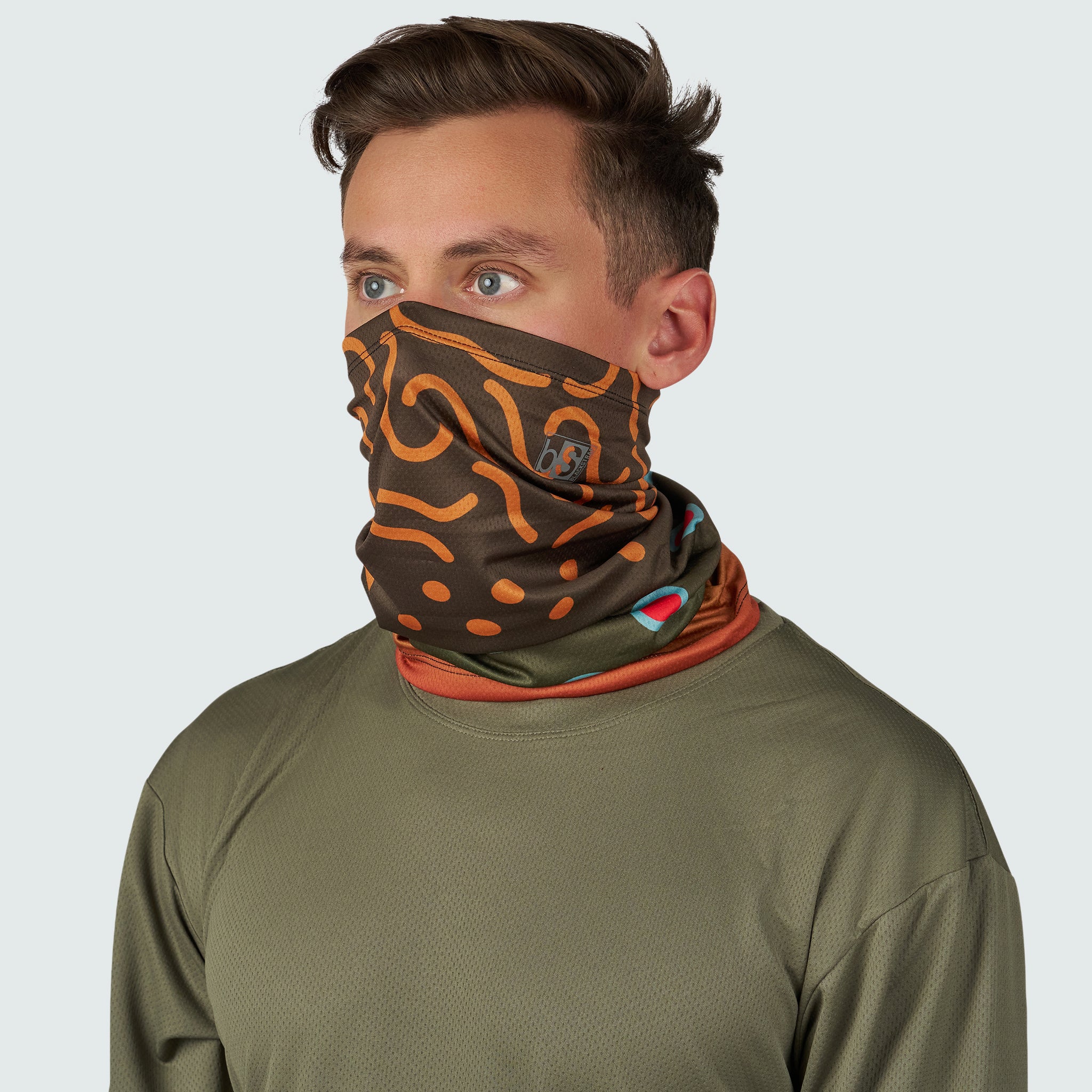 Daily Tube Neck Gaiter | Prints BlackStrap #color_trouty-cutthroat