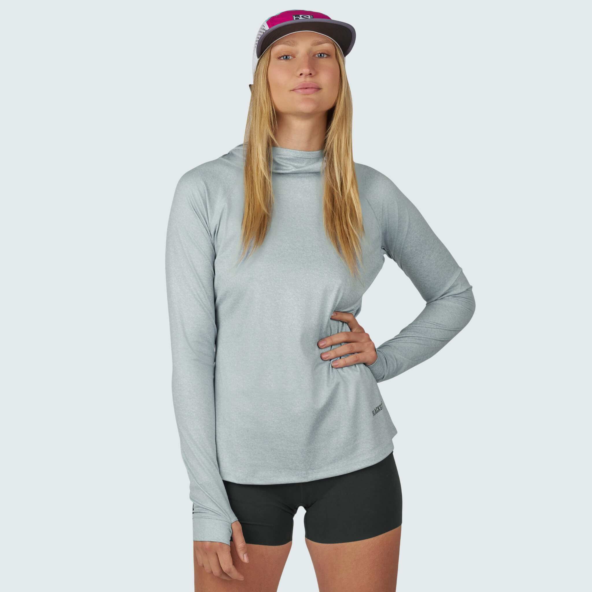 Women's Brackish Hoodie BlackStrap #color_heathered juniper
