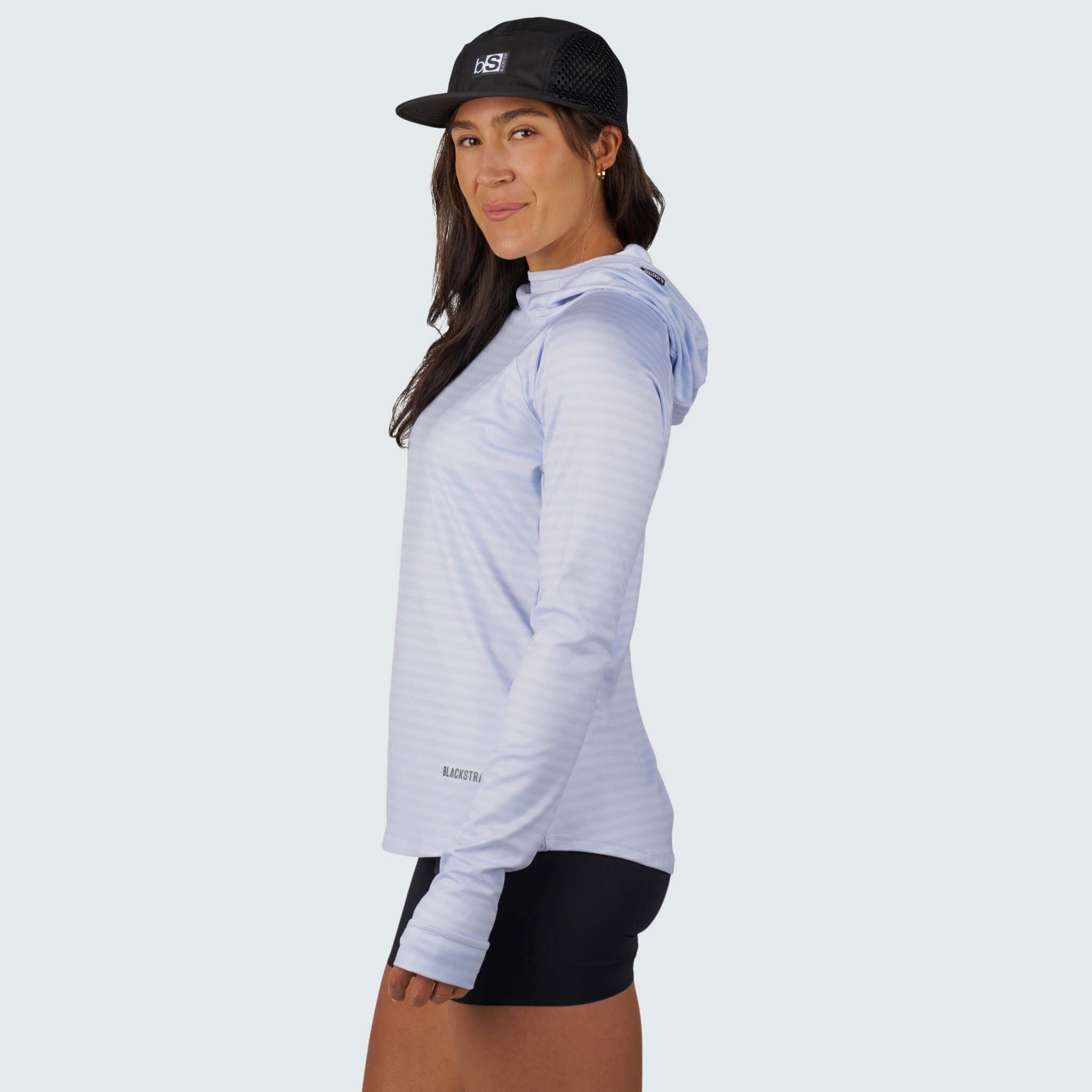Women's Brackish Hoodie BlackStrap #color_stripes-flax