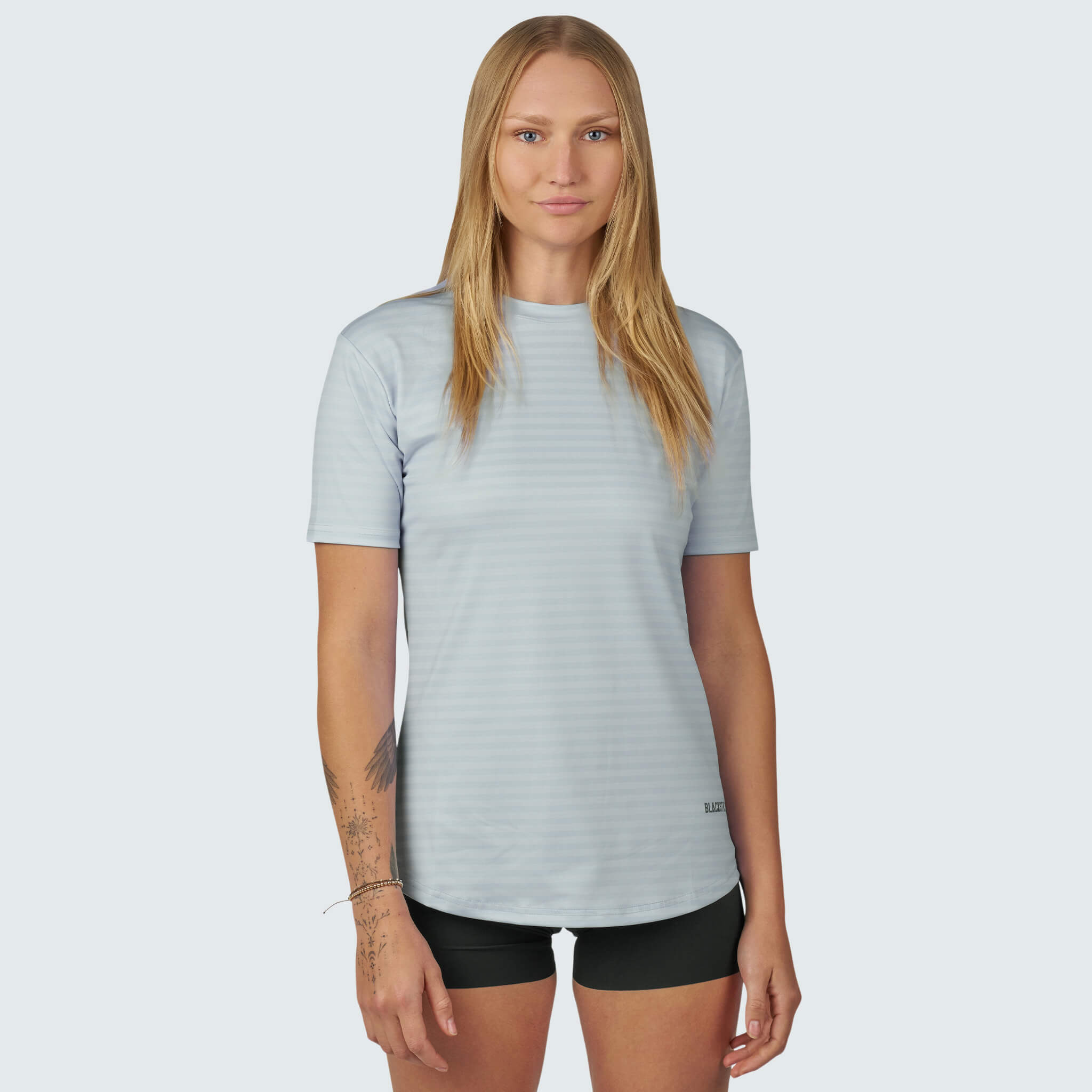 Women's Brackish T-Shirt BlackStrap #color_stripes juniper