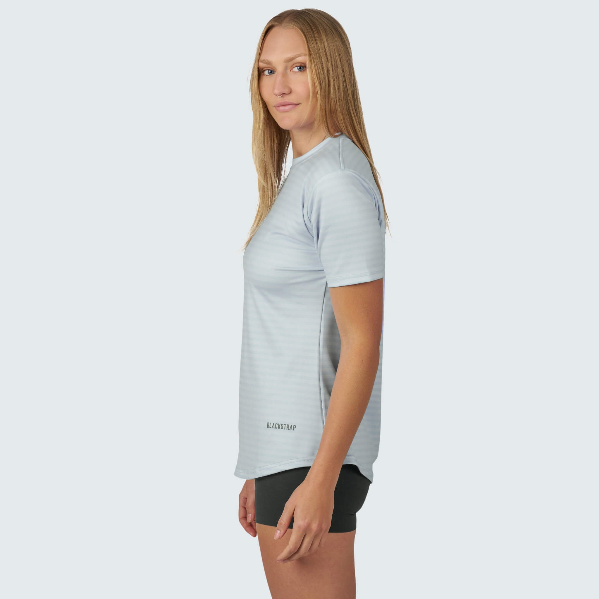 Women's Brackish T-Shirt BlackStrap #color_stripes juniper