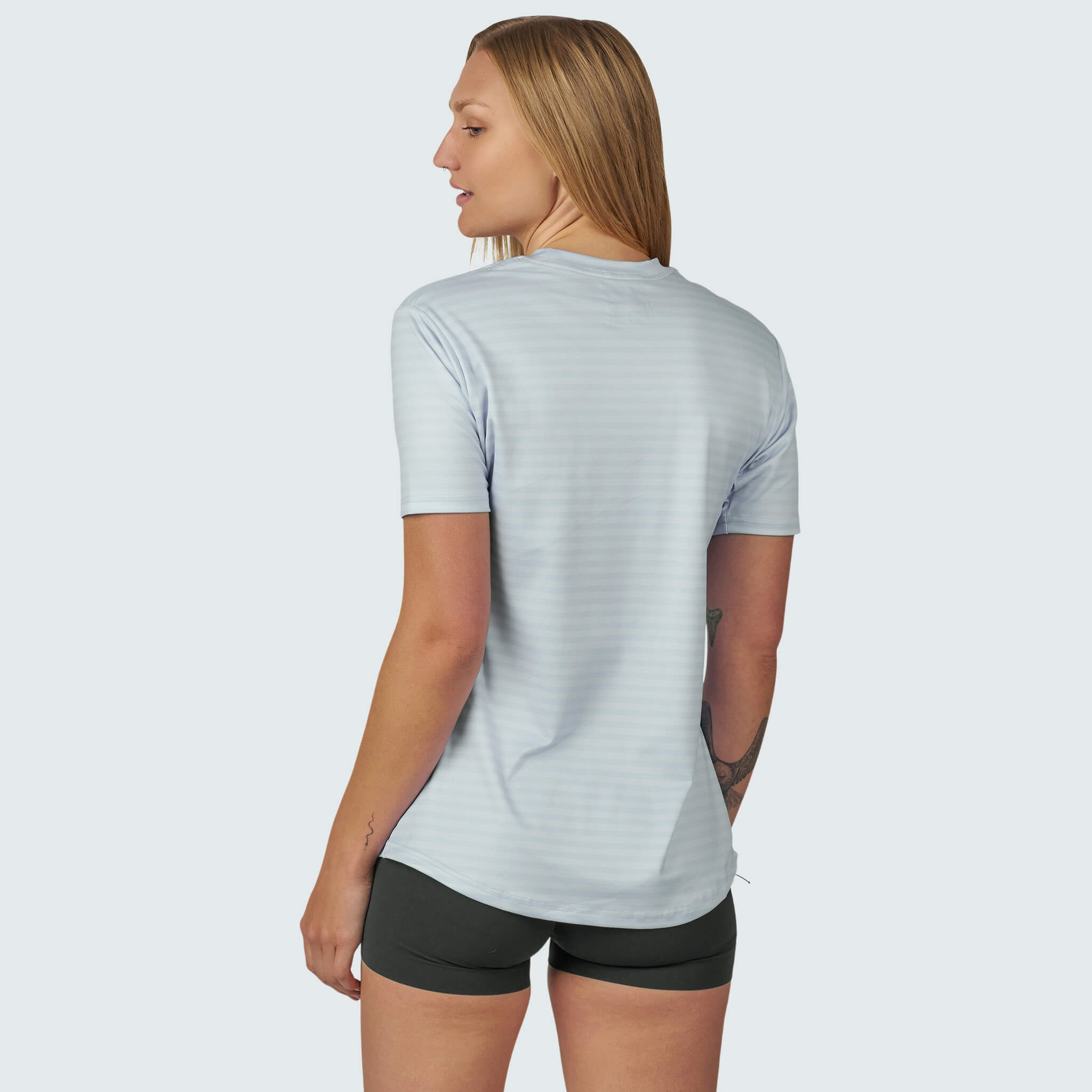 Women's Brackish T-Shirt BlackStrap #color_stripes juniper