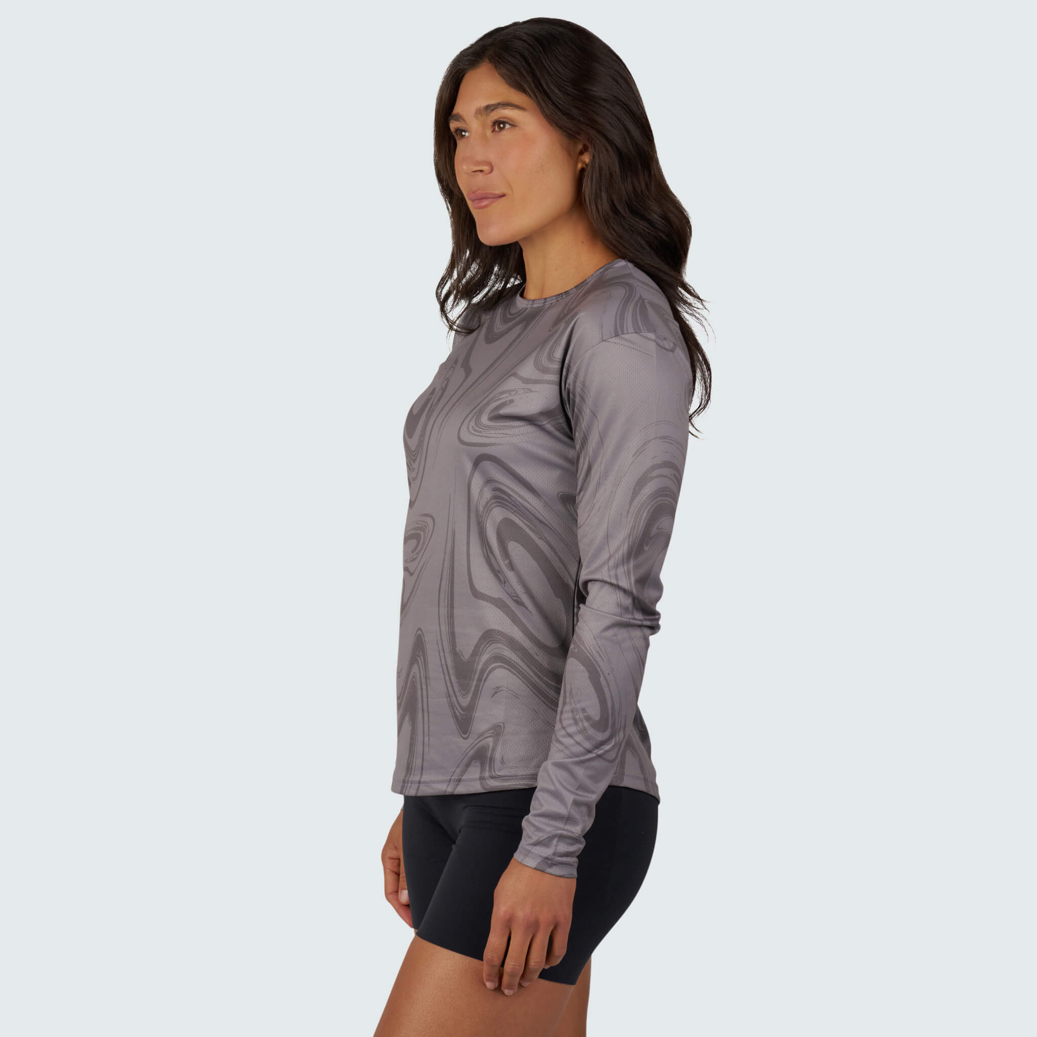 Women's Voyage Crewneck Long Sleeve BlackStrap #color_hyper smoldered