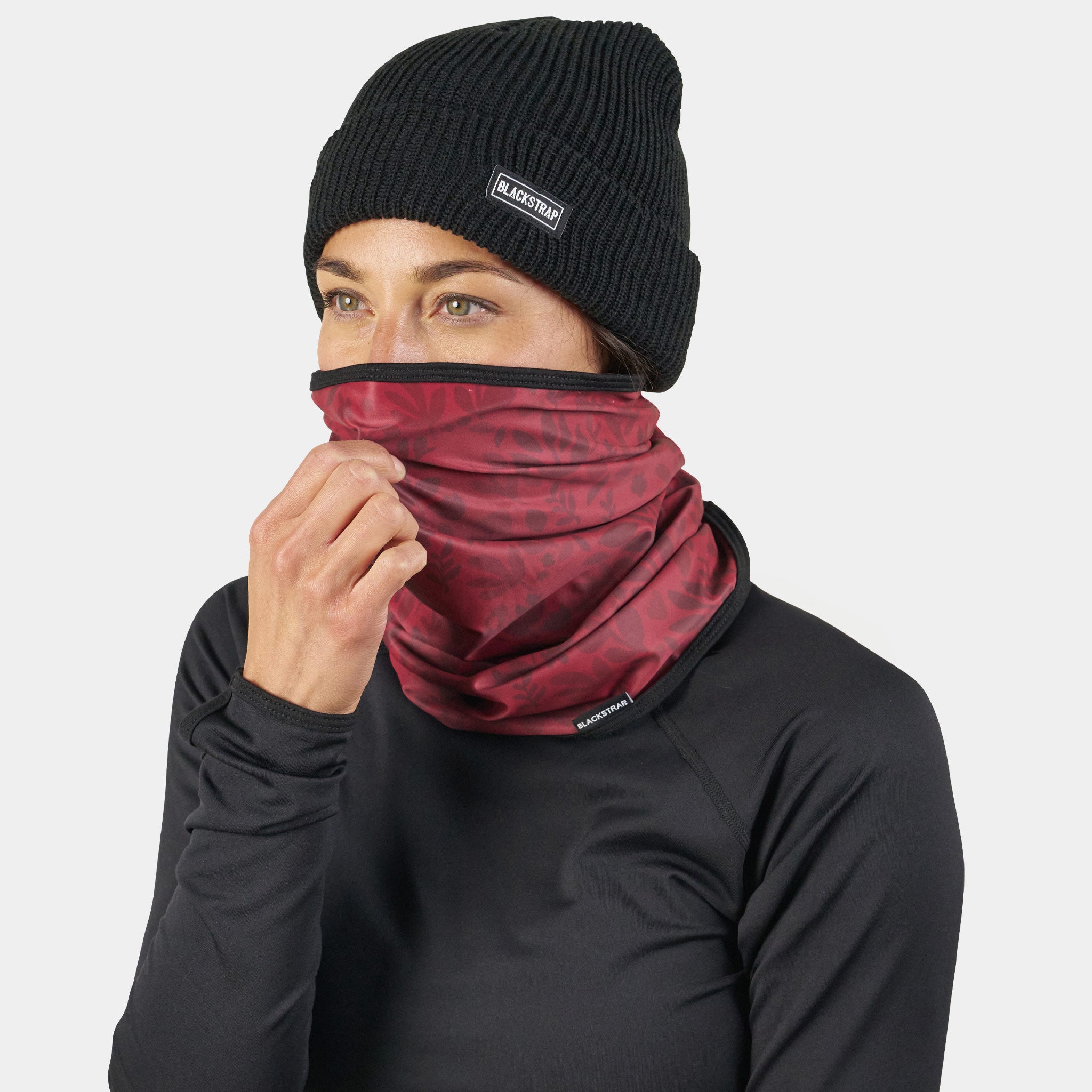 Apex Tube Neck Warmer | Prints BlackStrap Springy Maroon #color_springy maroon