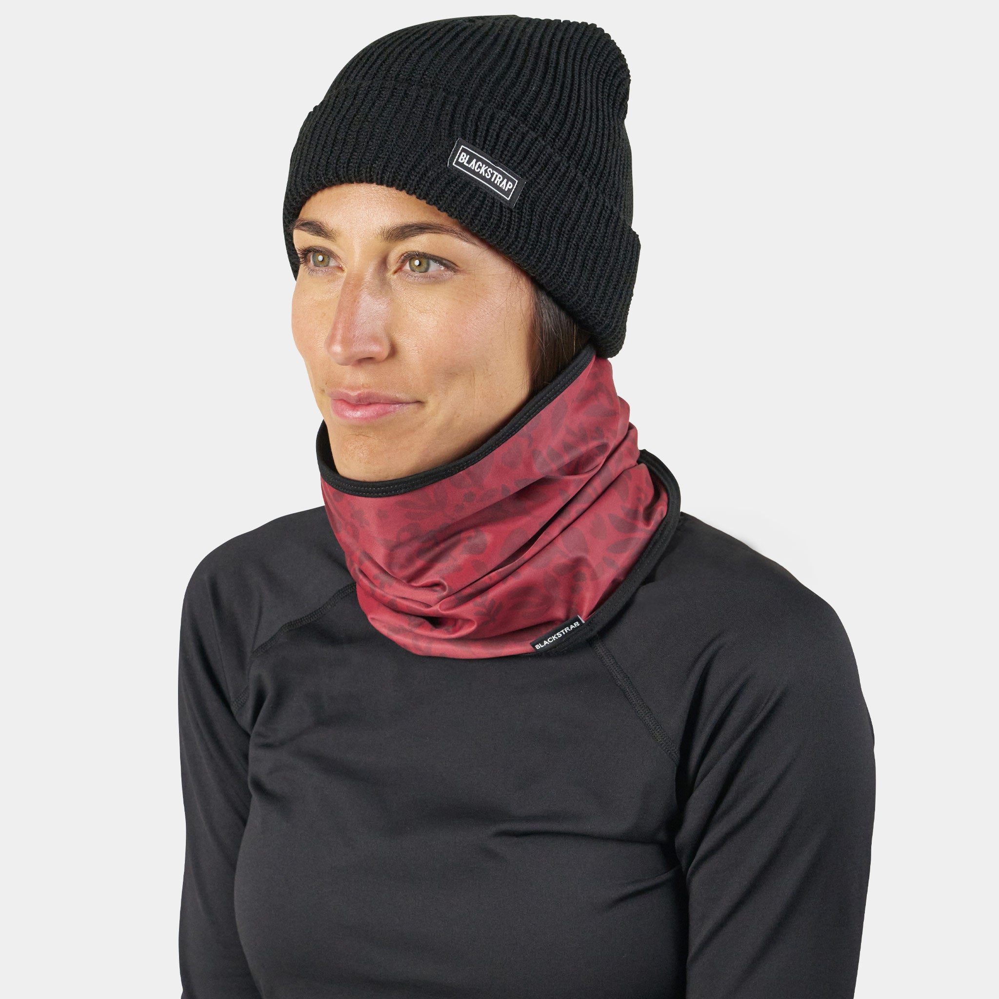 Apex Tube Neck Warmer | Prints BlackStrap Springy Maroon #color_springy maroon