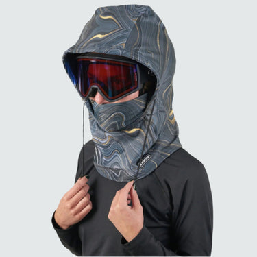 Camber Hood Adjustable Balaclava | Prints BlackStrap Geode Black #color_geode-black