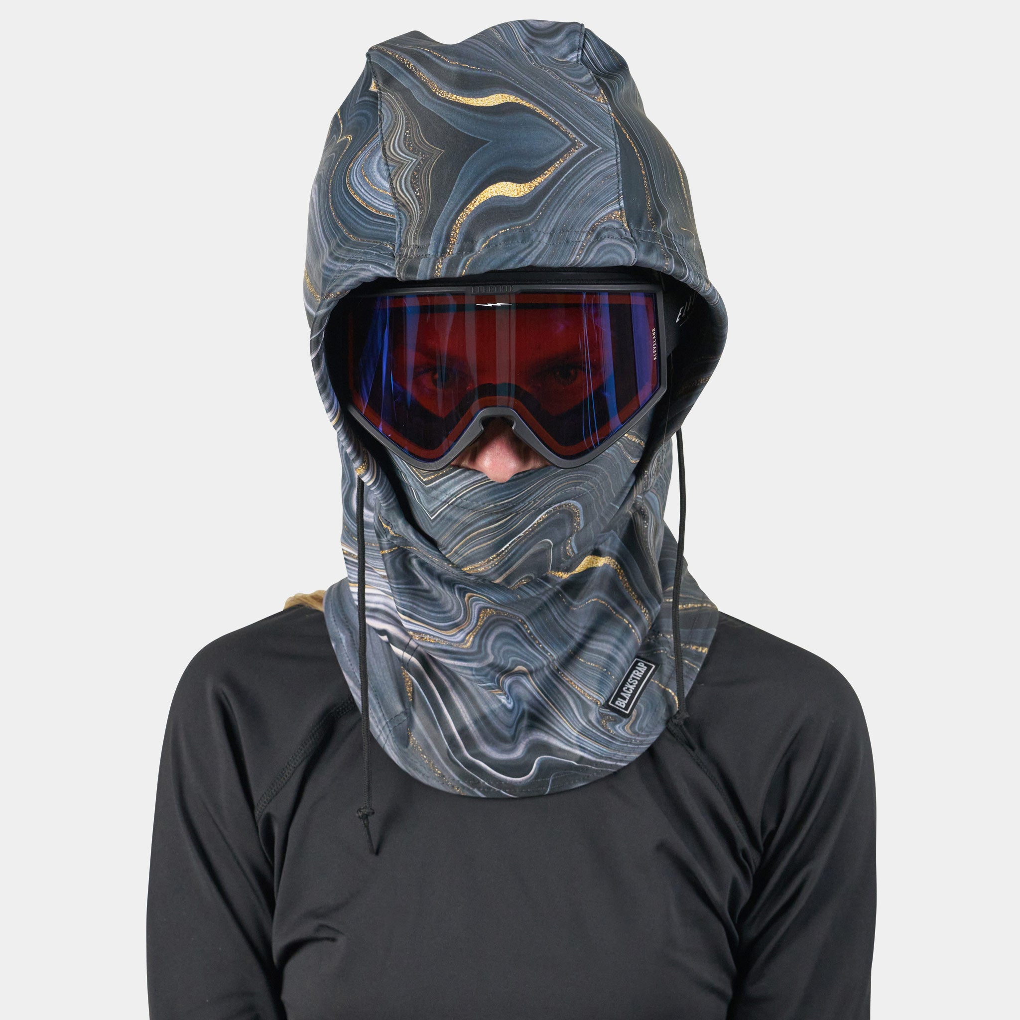 Camber Hood Adjustable Balaclava | Prints BlackStrap Geode Black #color_geode black