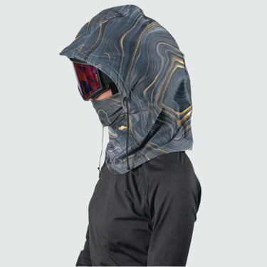 Camber Hood Adjustable Balaclava | Prints BlackStrap Geode Black #color_geode-black