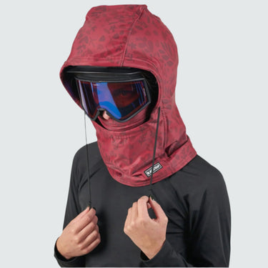 Camber Hood Adjustable Balaclava | Prints BlackStrap Springy Maroon #color_springy-maroon