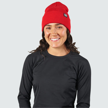 Essential Beanie BlackStrap Red #color_red