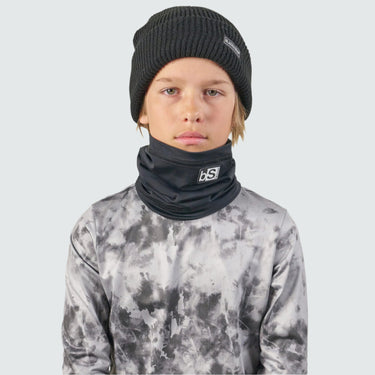 Kids' Dual Layer Tube Neck Warmer | Solids BlackStrap Black #color_black