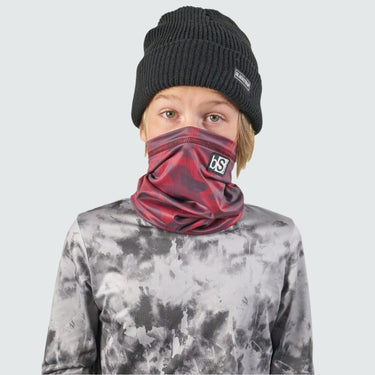 Kids' Dual Layer Tube Neck Warmer | Prints BlackStrap Frontline Maroon #color_frontline-maroon