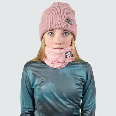 Kids' Dual Layer Tube Neck Warmer | Prints BlackStrap Springy Mauve #color_springy-mauve