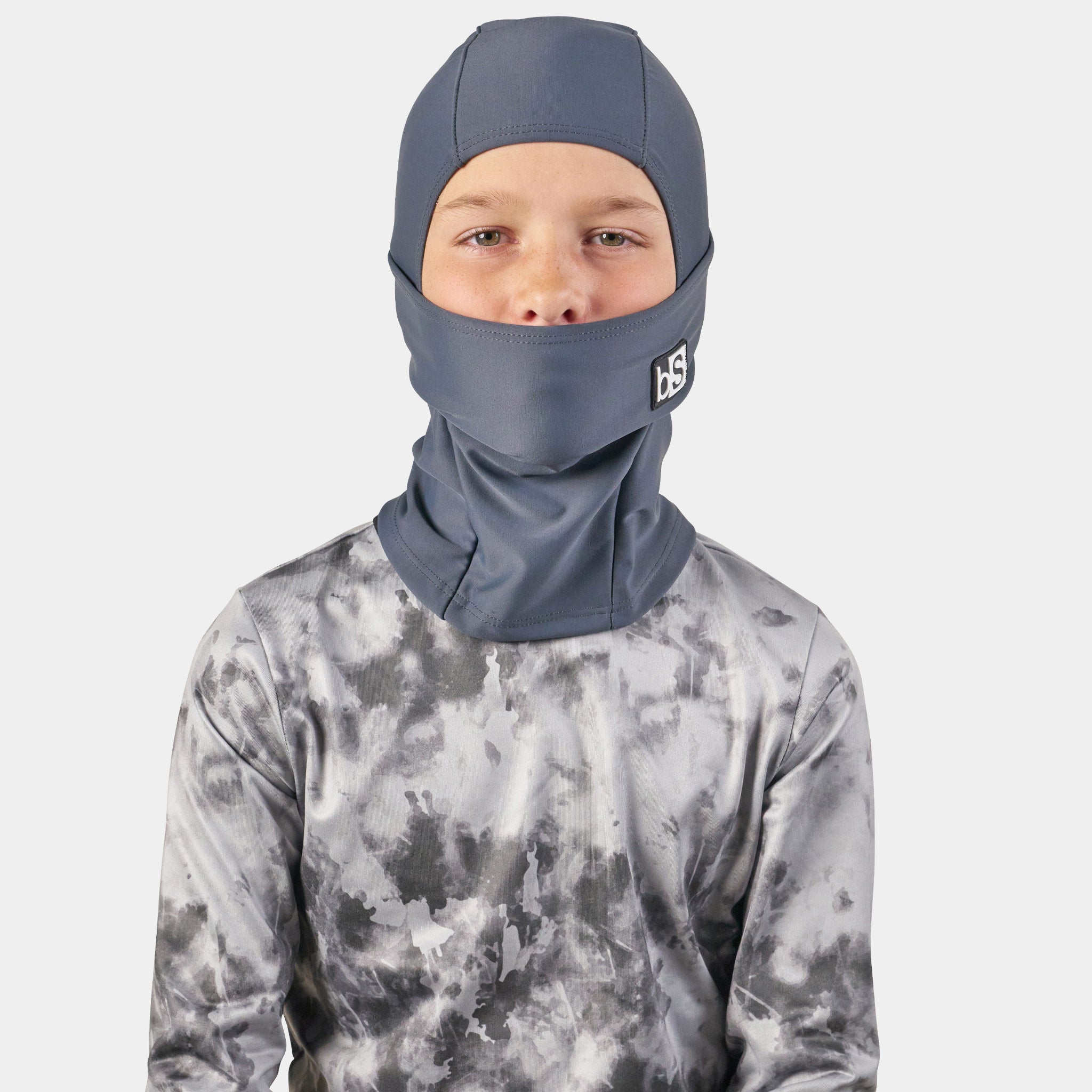 Kids' Expedition Hood Balaclava | Solids BlackStrap Granite #color_granite