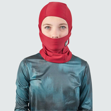 Kids' Expedition Hood Balaclava | Solids BlackStrap Maroon #color_maroon