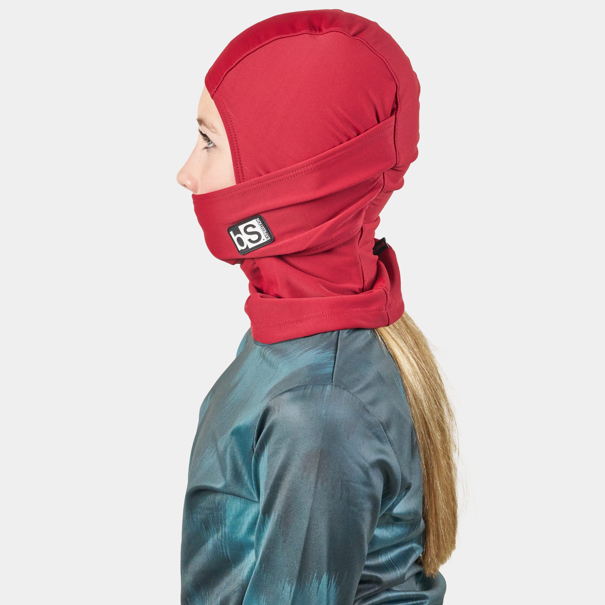 Kids' Expedition Hood Balaclava | Solids BlackStrap Maroon #color_maroon