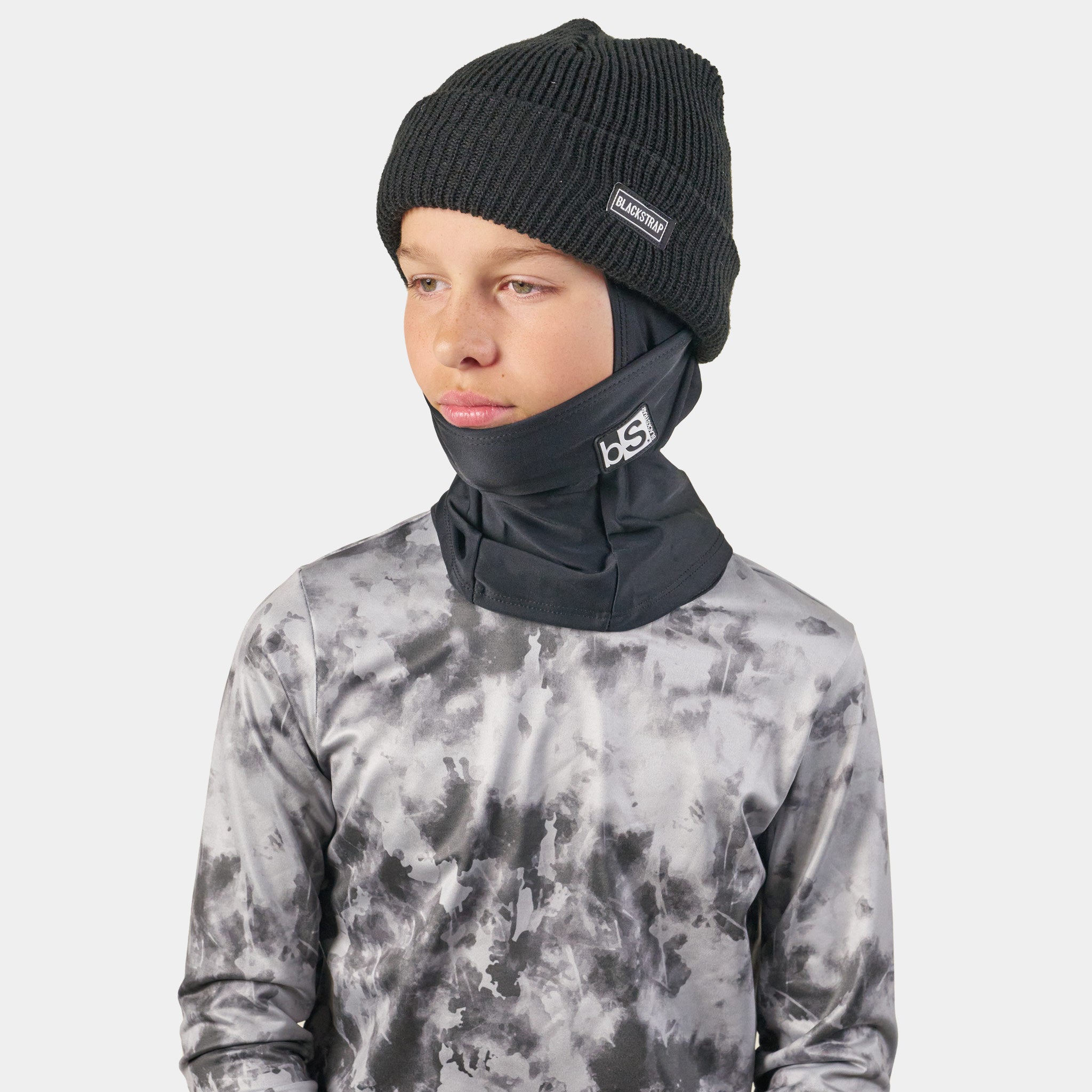 Kids' Hood Balaclava | Solids BlackStrap Black #color_black