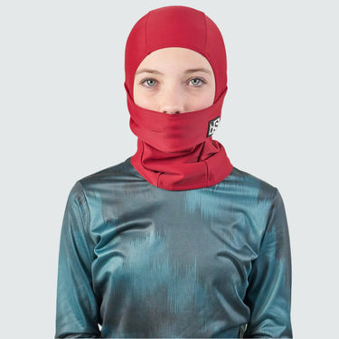 Kids' Hood Balaclava | Solids BlackStrap Maroon #color_maroon