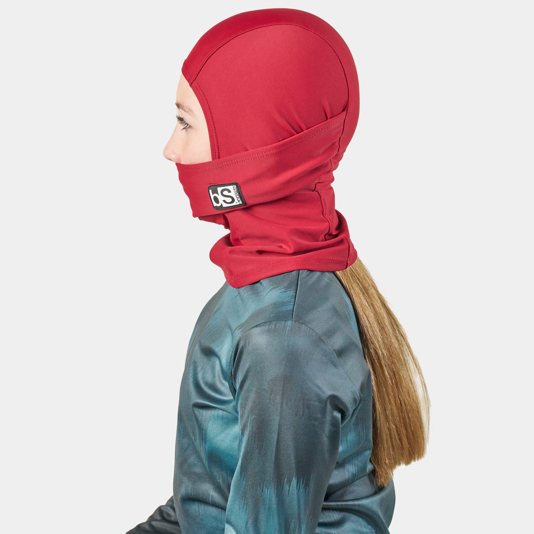 Kids' Hood Balaclava | Solids BlackStrap Maroon #color_maroon