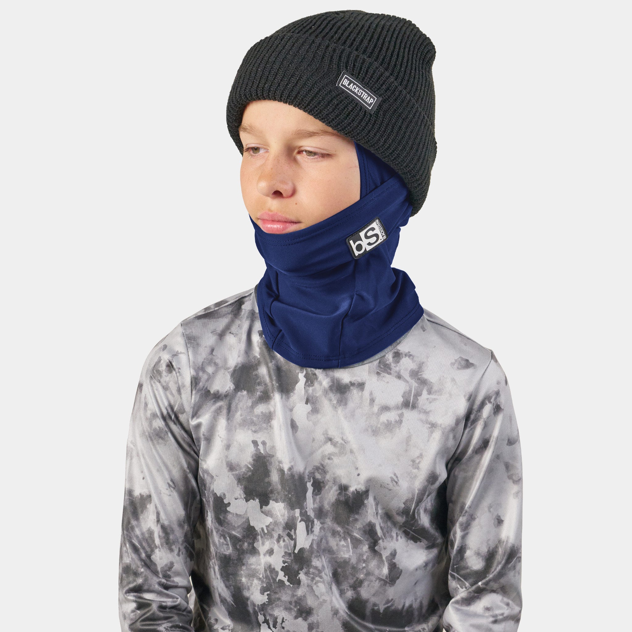 Kids' Hood Balaclava | Solids BlackStrap Navy #color_navy