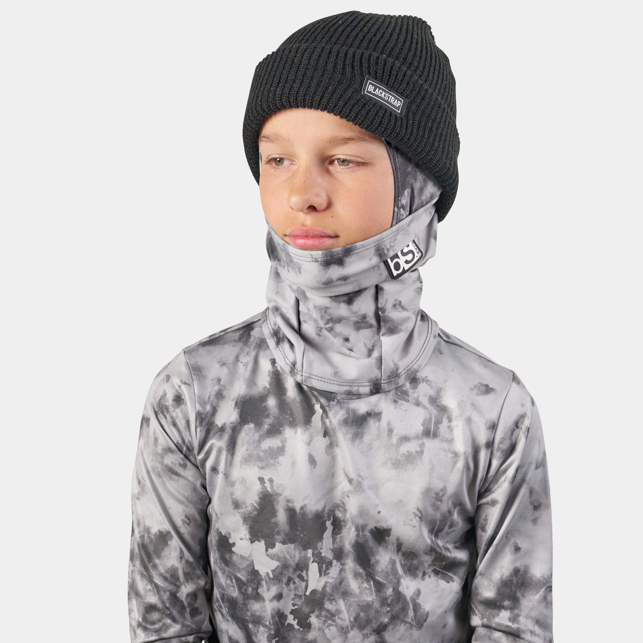 Kids' Hood Balaclava | Prints BlackStrap Tie Dye Steel #color_tie dye steel