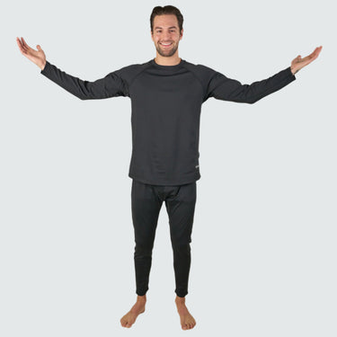 Men's Skyliner All-Season Base Layer Crewneck BlackStrap #color_black