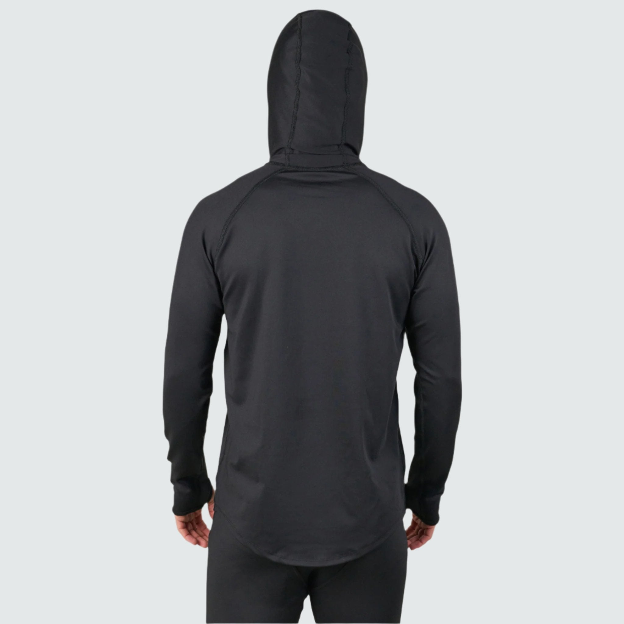 Men's Summit Base Layer Hoodie BlackStrap #color_black