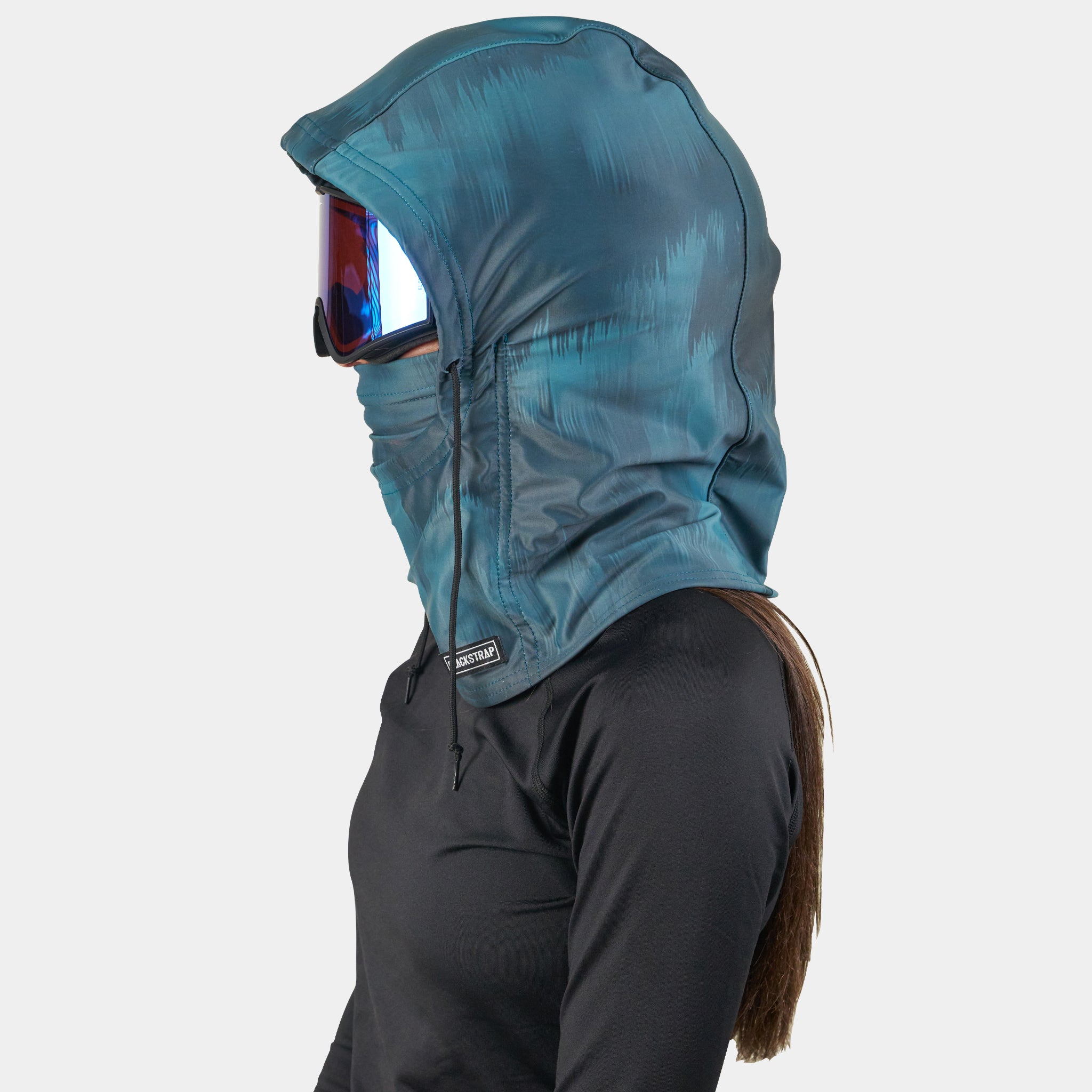 Camber Hood Adjustable Balaclava | Prints BlackStrap Glitch Nautical #color_glitch nautical