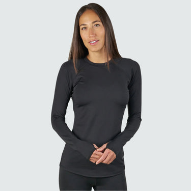 BlackStrap Women's Summit Baselayer Crewneck Long Sleeve #color_black