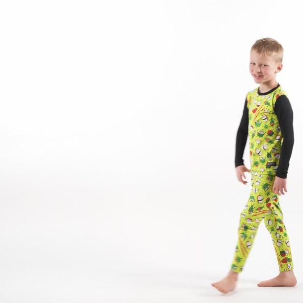 Kids' Therma Base Layer Pants BlackStrap #color_sushi-wasabi