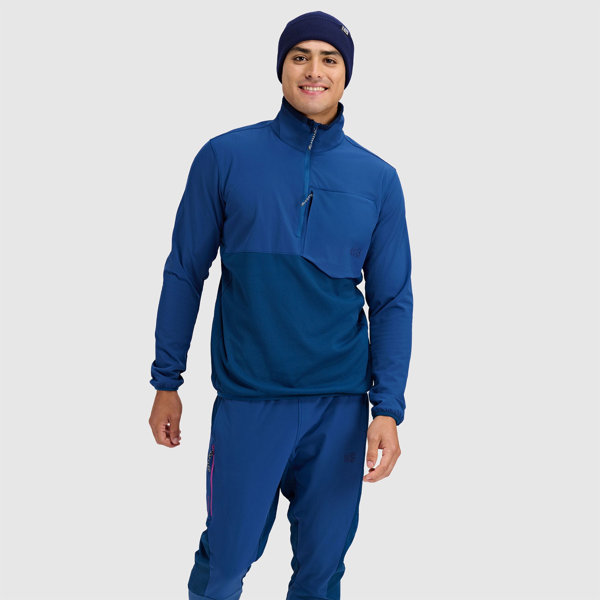 Men's Tribrid Grid Fleece Pullover | Half Zip | BlackStrap®