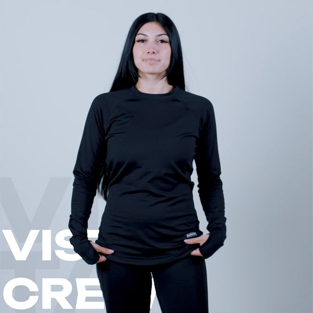 BlackStrap Women's Vista Baselayer Crewneck Long Sleeve #color_black