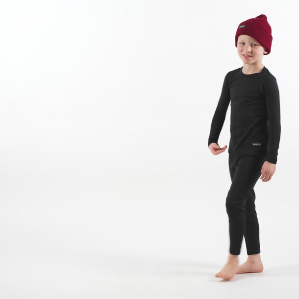 Kids' Therma Base Layer Pants BlackStrap #color_black