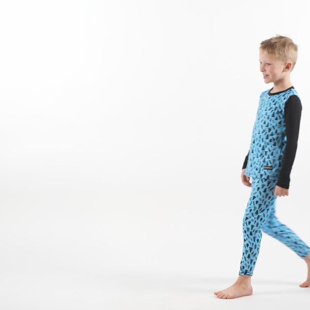 Kids' Therma Base Layer Pants BlackStrap #color_trees-aqua