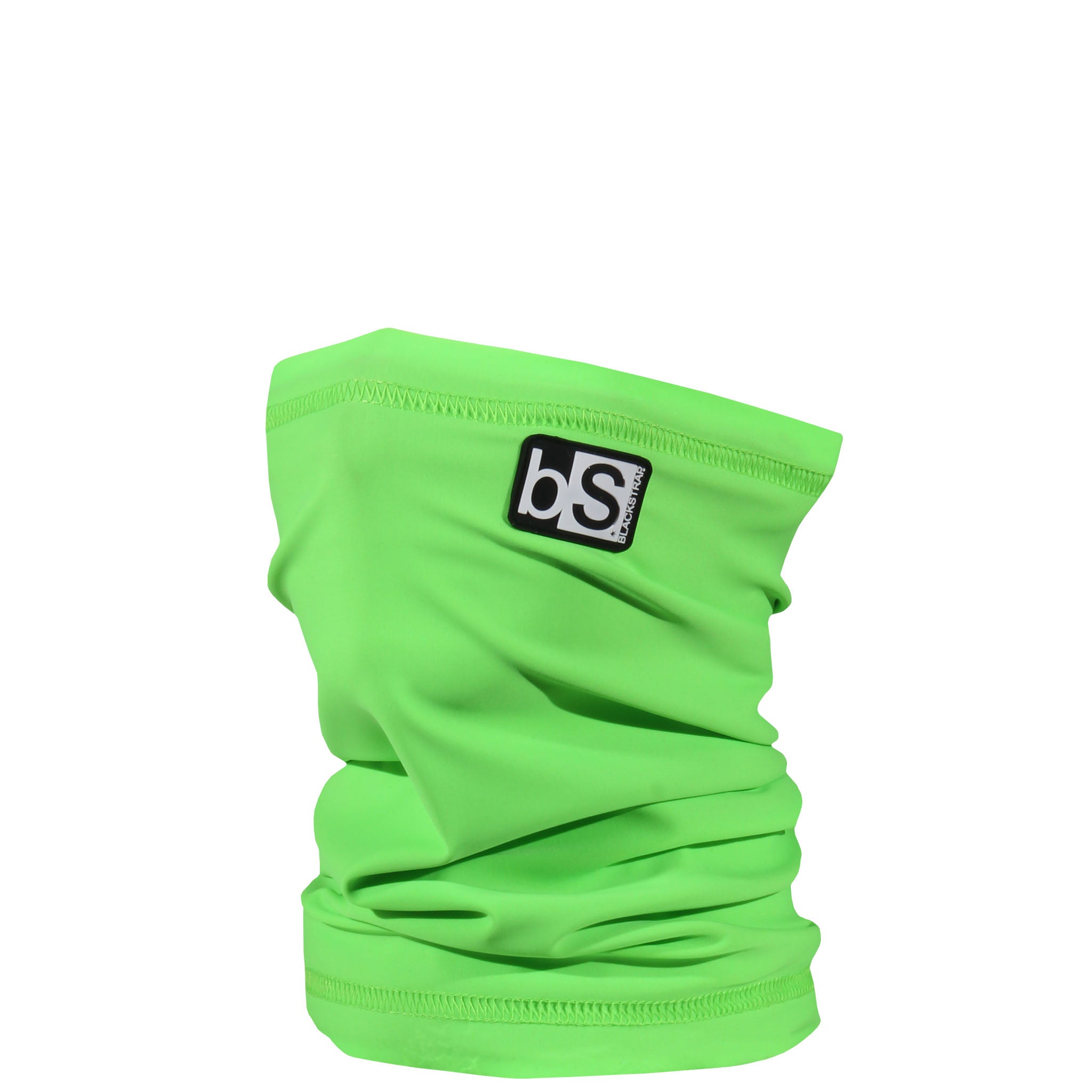 Kids' Dual Layer Tube Neck Warmer | Solids BlackStrap Bright Green #color_bright green