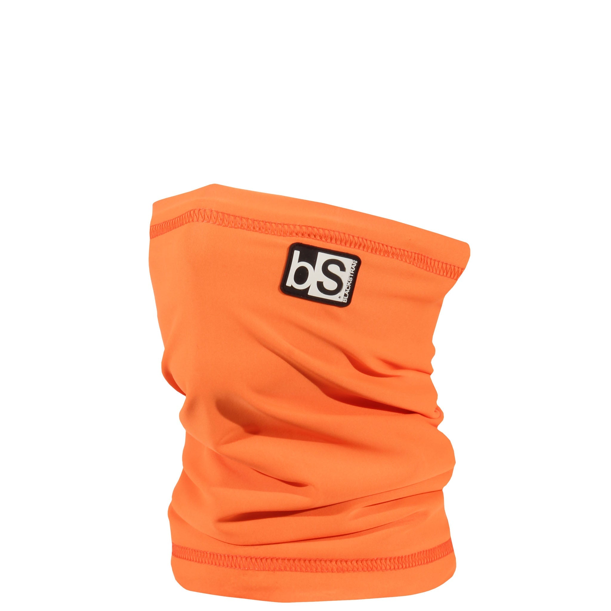 Kids' Dual Layer Tube Neck Warmer | Solids BlackStrap Bright Orange  