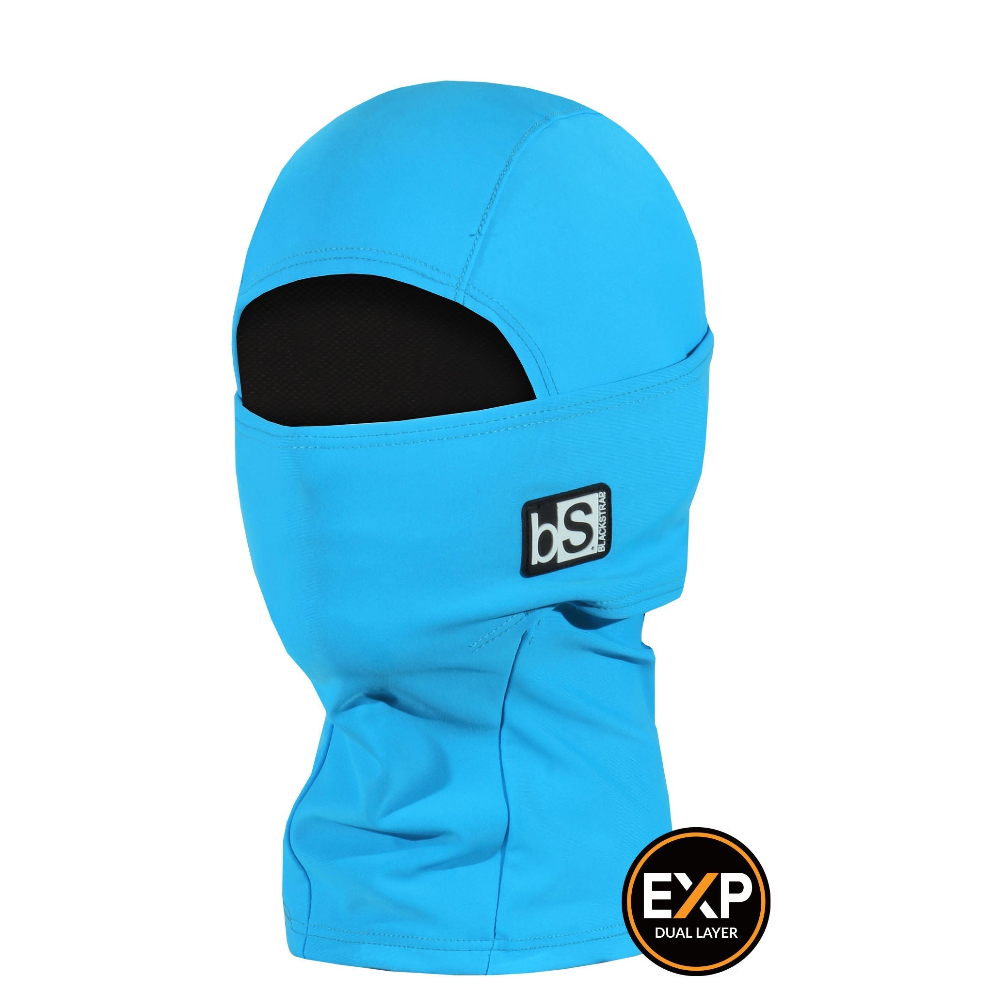 Kids' Expedition Hood Balaclava | Solids BlackStrap Turquoise #color_turquoise